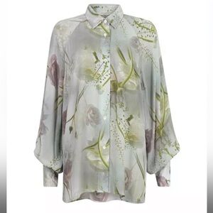 NWT Oana Mahara Shirt All Saints - Soft Green Size US 10